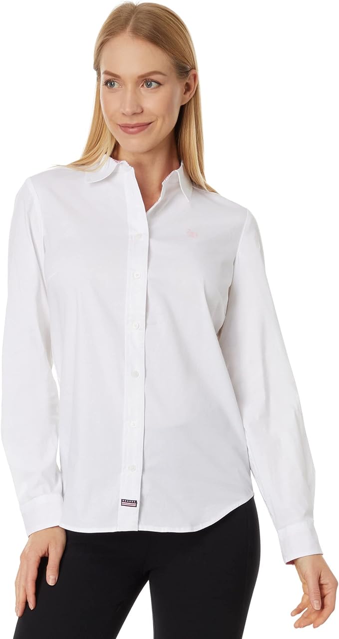 US Polo ASSN Solid Stretch Poplin Shirt