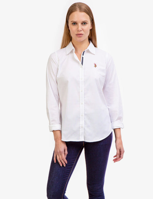 US Polo ASSN Solid Stretch Poplin Shirt