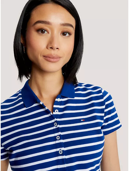 Tommy Hilfiger Slim Fit Stripe Stretch Cotton Polo