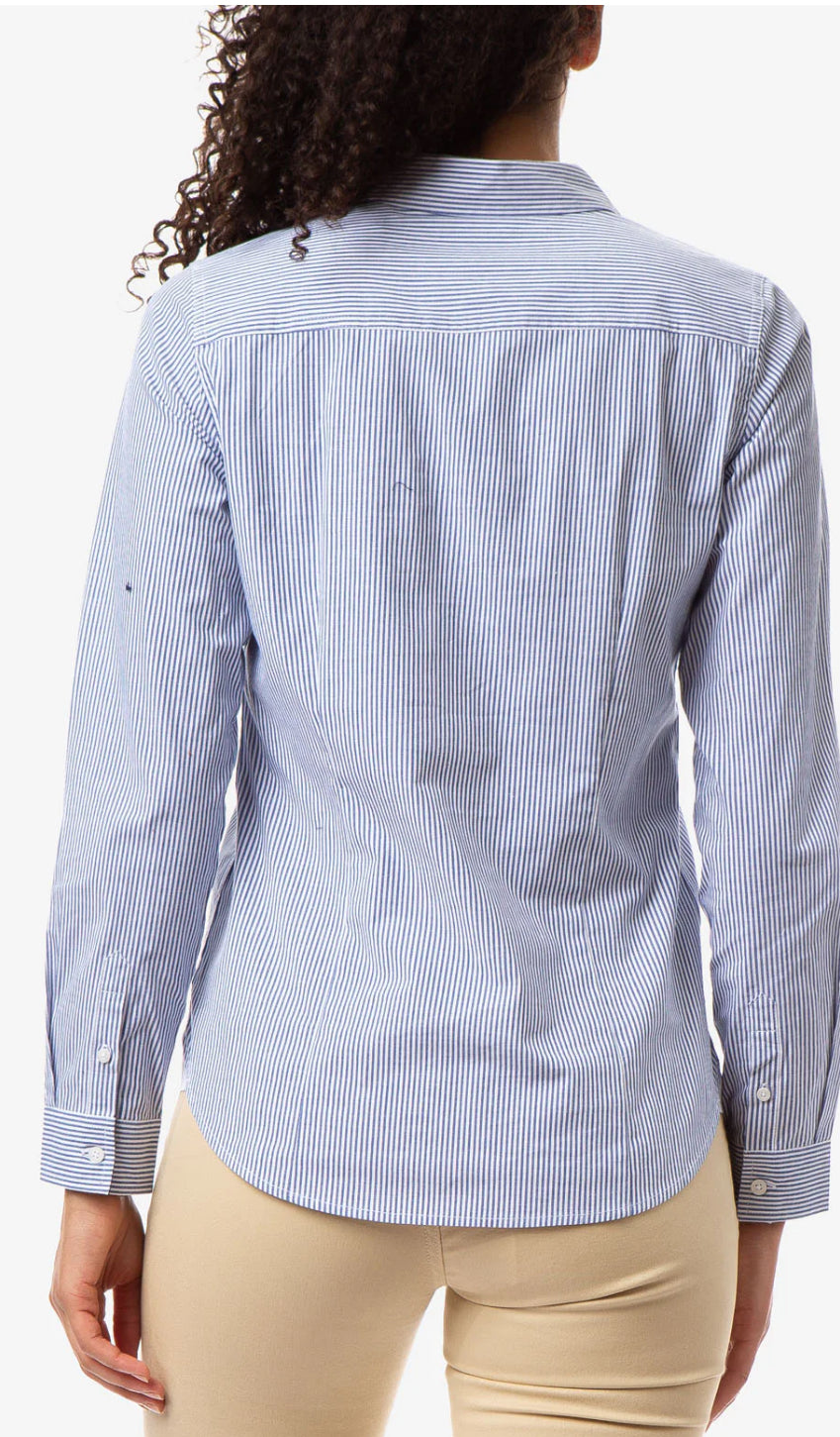 U.S Polo Assn Stripped Poplin Long Sleeve Shirt