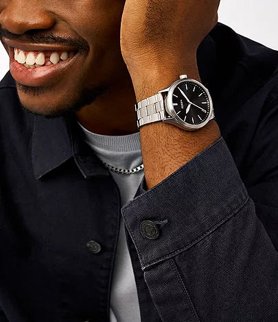 Fossil Fenmore Three-Hand Stainless Steel Watch