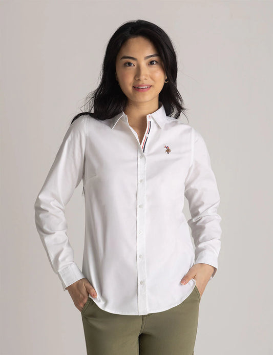 U.S Polo Assn Solid Stretch Poplin Shirt