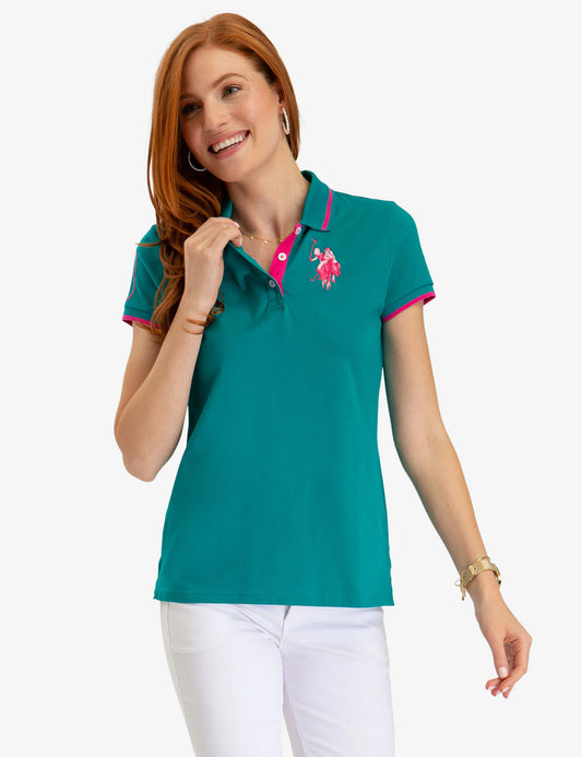 US ASSN Multinational Big Logo Polo