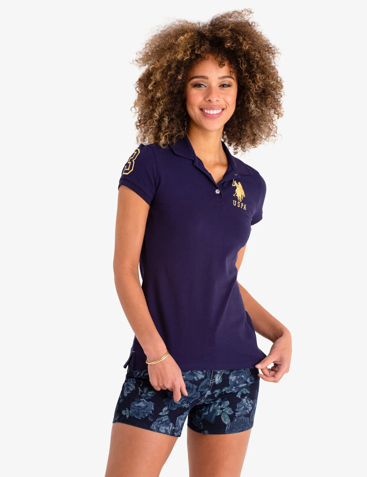 US Polo ASSN Metallic Print Polo