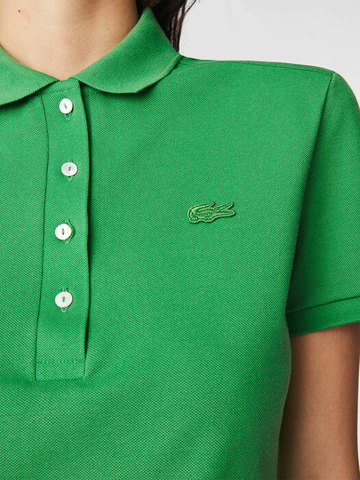 Lacoste Women's Slim fit Stretch Cotton Piqué Polo Shirt