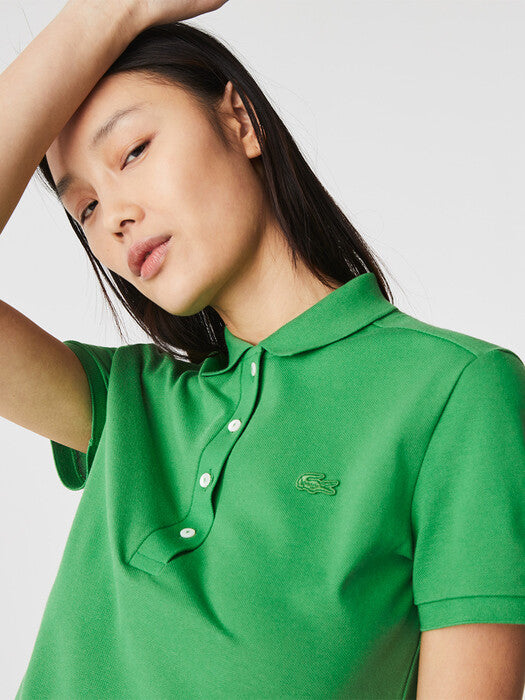 Lacoste Women's Slim fit Stretch Cotton Piqué Polo Shirt