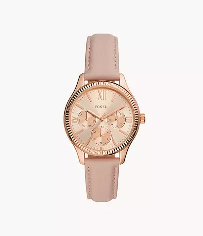 Fossil Rye Multifunction Nude Leather Watch