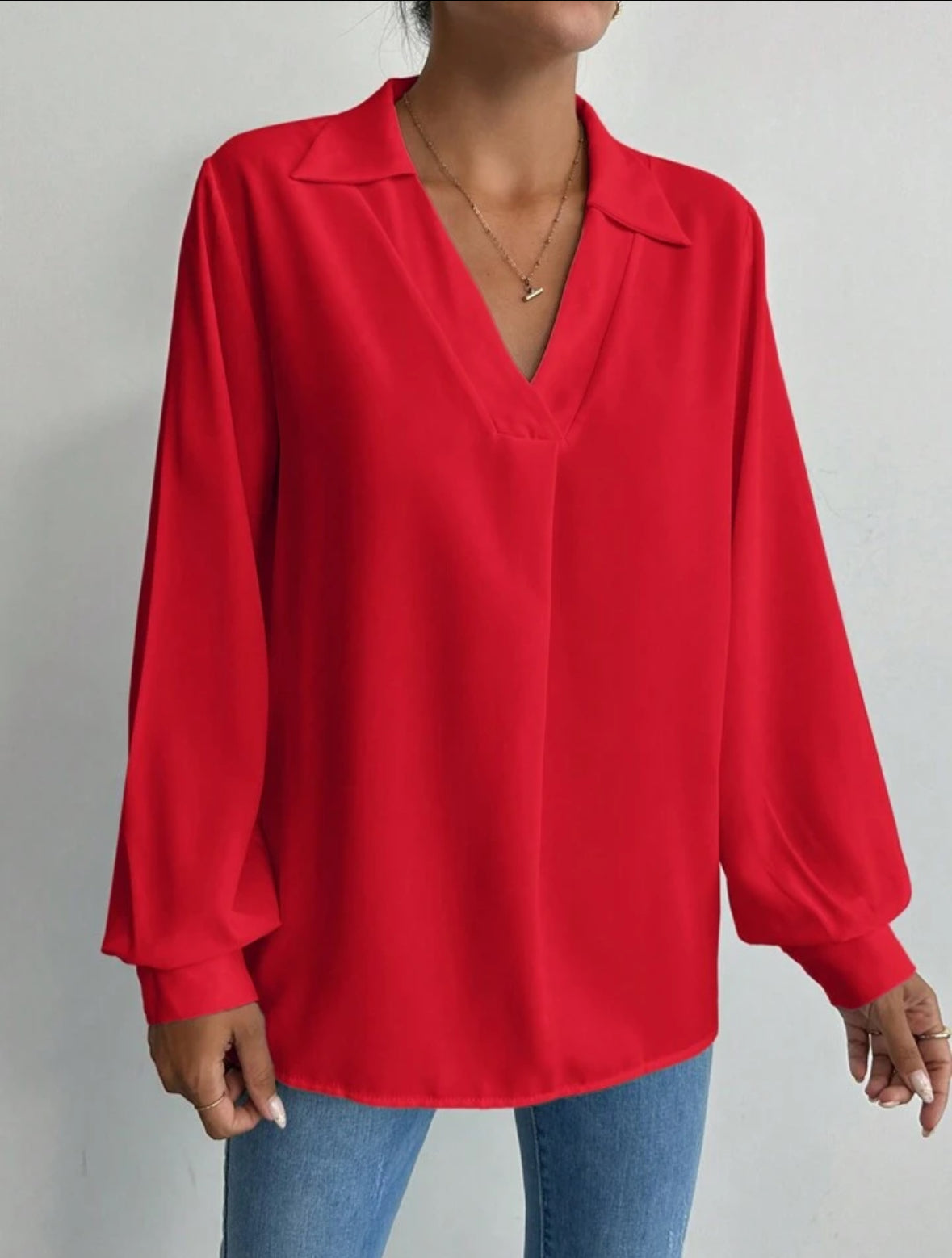 Rafaella Ladies' Red Fabric Top