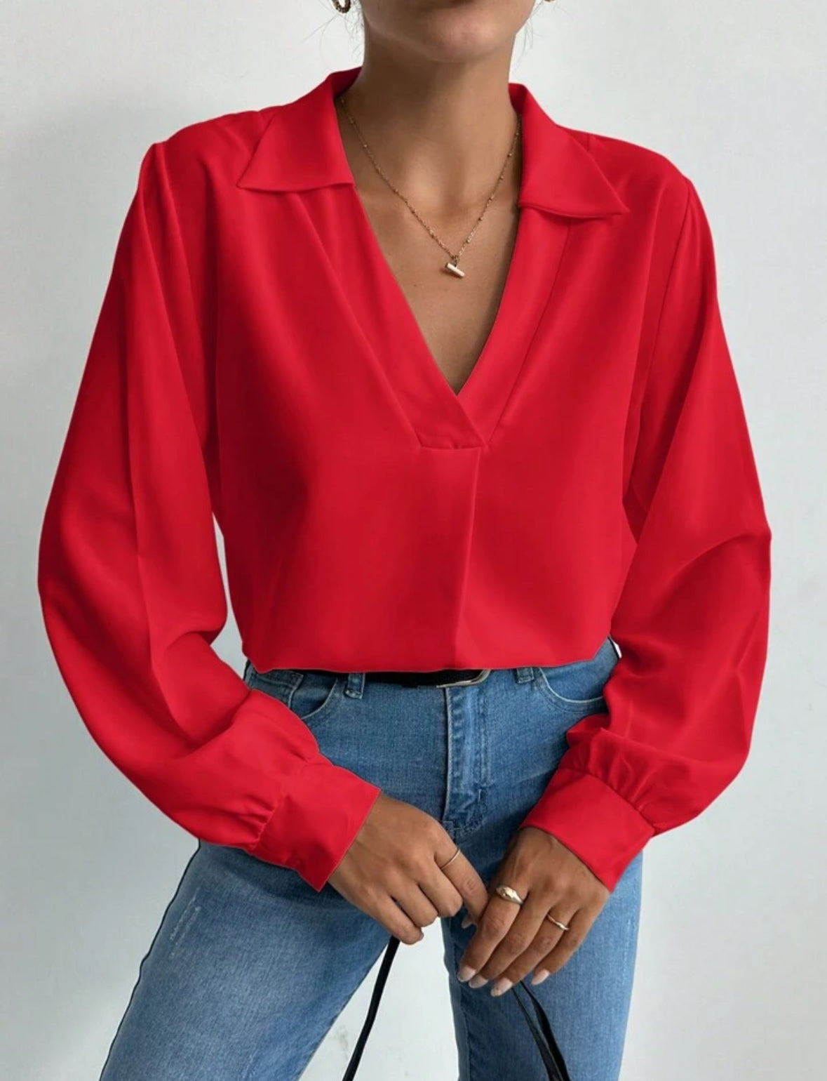 Rafaella Ladies' Red Fabric Top