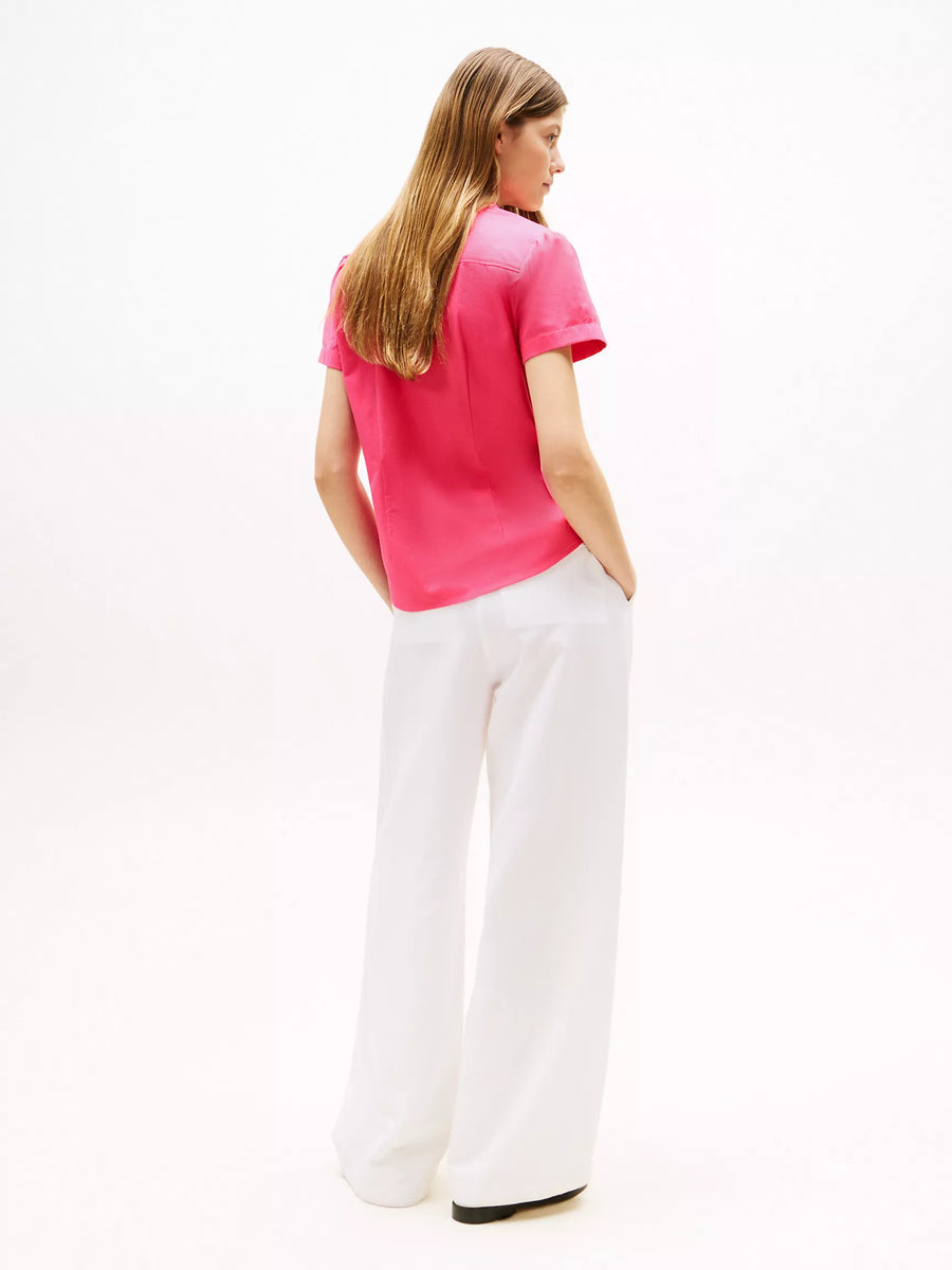 Tommy Hilfiger-Camisa Oxford de manga corta