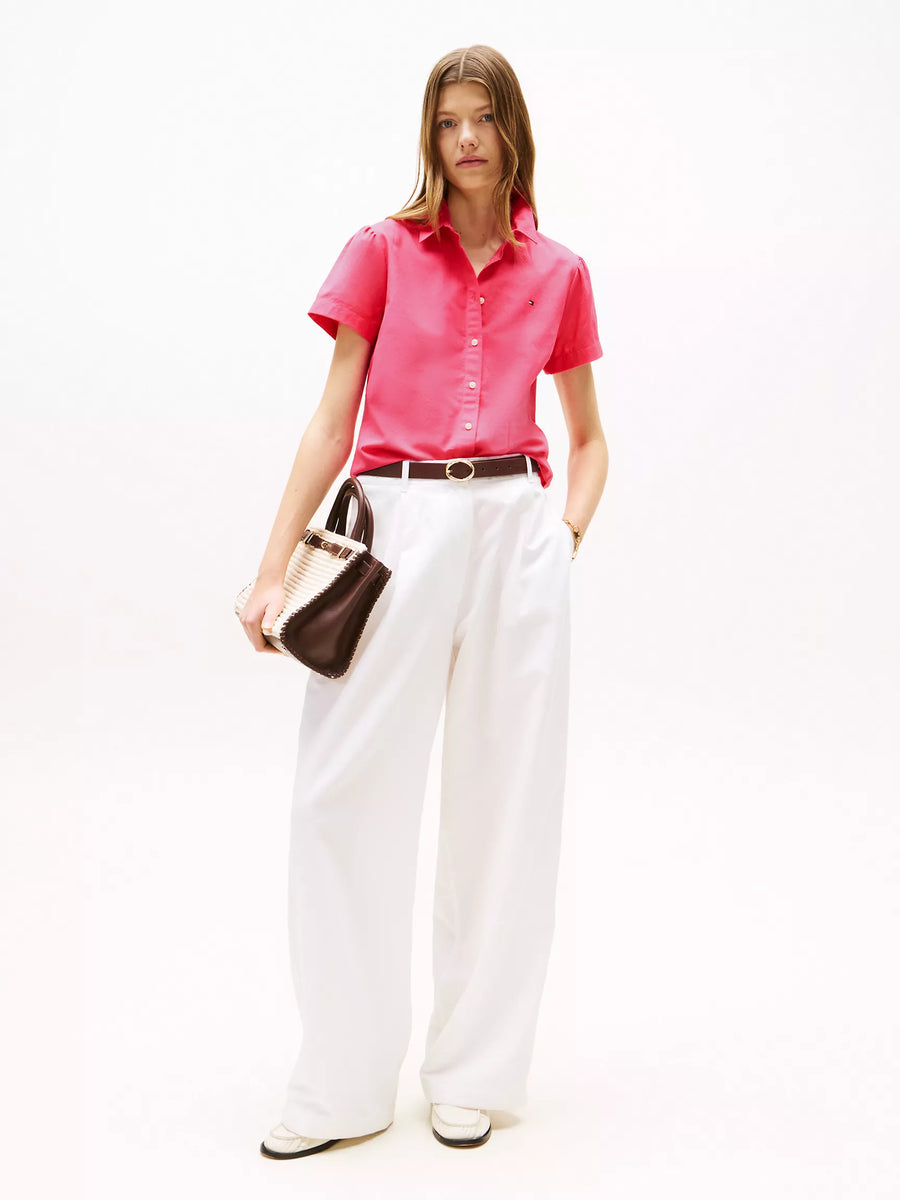 Tommy Hilfiger-Camisa Oxford de manga corta