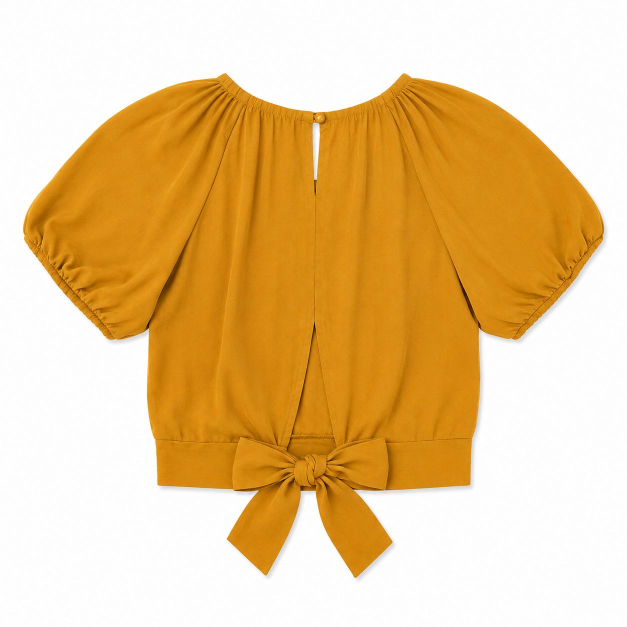 Milk y Honey mustard blouse with puff sleeves Women’s