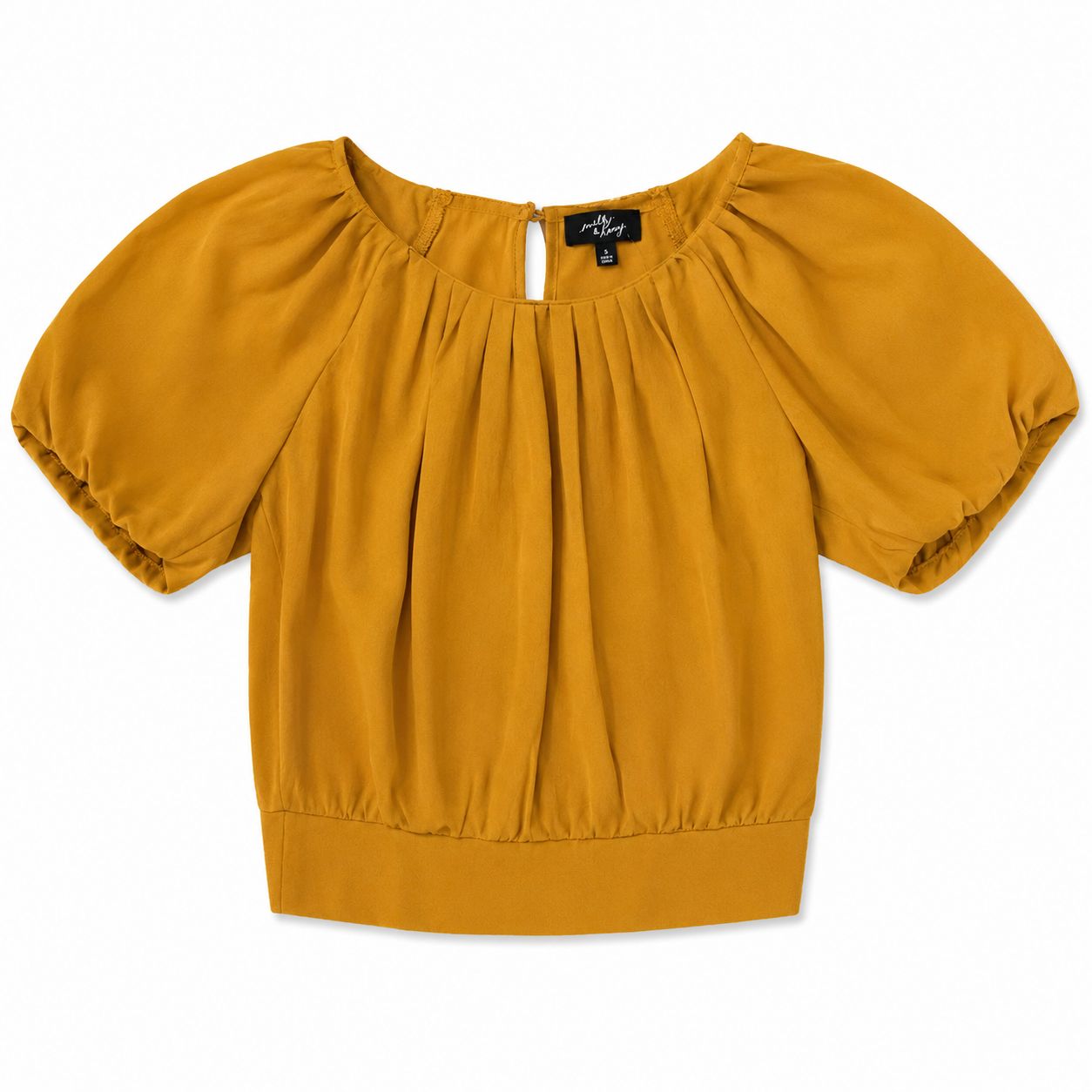 Milk y Honey mustard blouse with puff sleeves Women’s