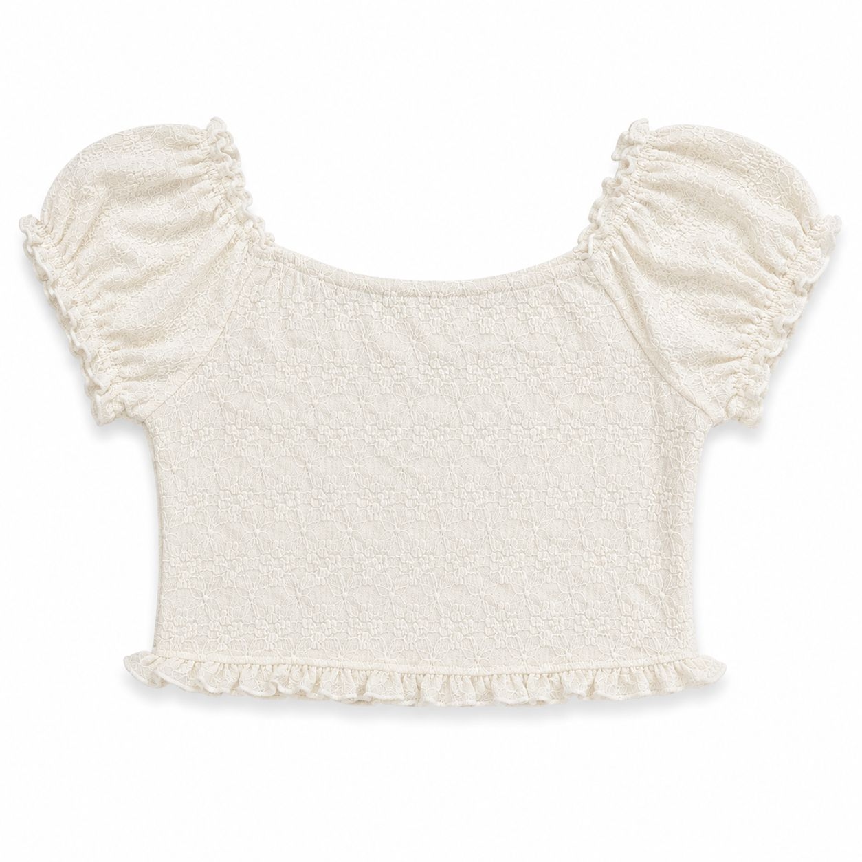 Kirious white puffy short sleeve blouse Women’s