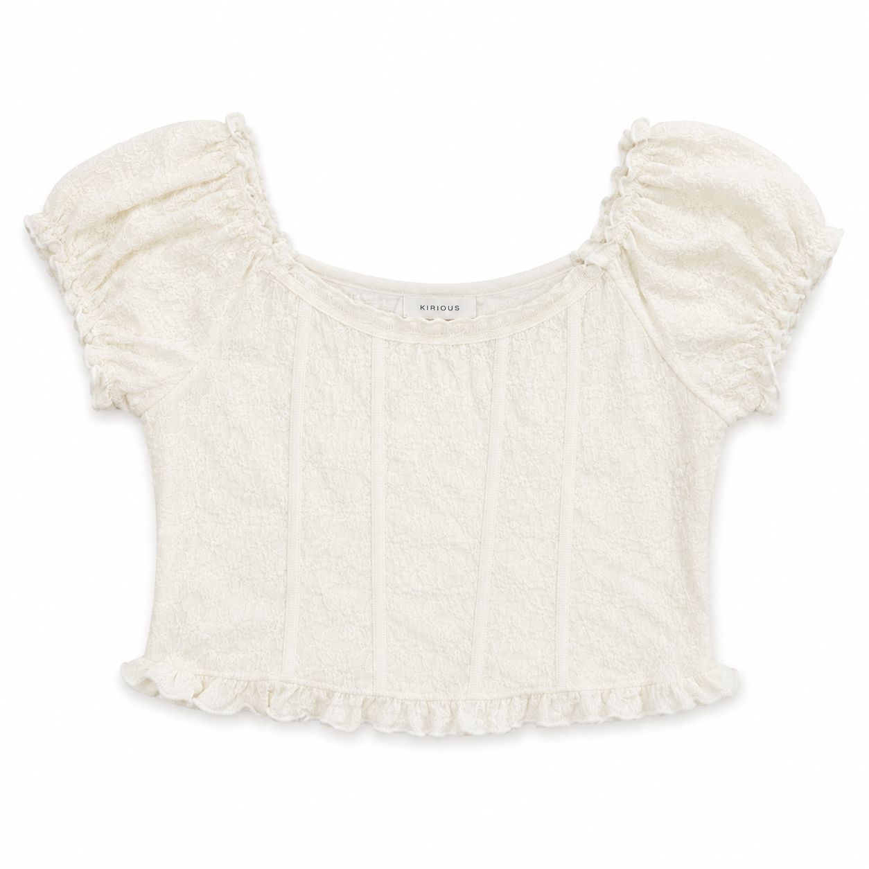 Kirious white puffy short sleeve blouse Women’s