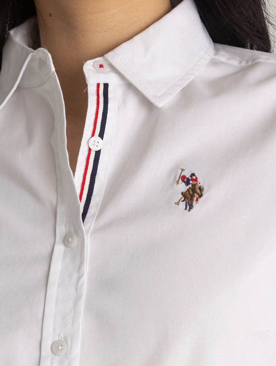U.S Polo Assn Solid Stretch Poplin Shirt