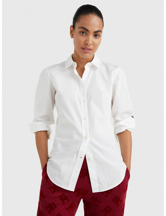 Tommy Hilfiger Women's Cotton Puff-Print Long-Sleeve Shirt