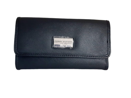 Tommy Hilfiger Cartera con cremallera para mujer con múltiples compartimentos de almacenamiento, Azul, Americana