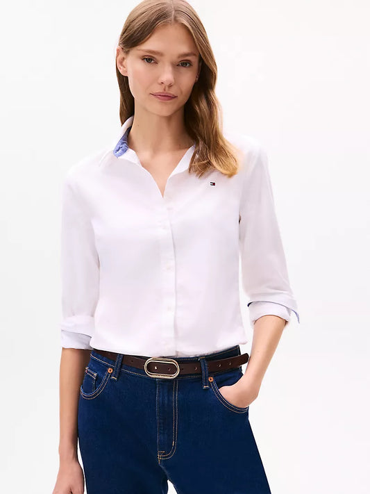 Tommy Regular Fit Solid Stretch Oxford Shirt