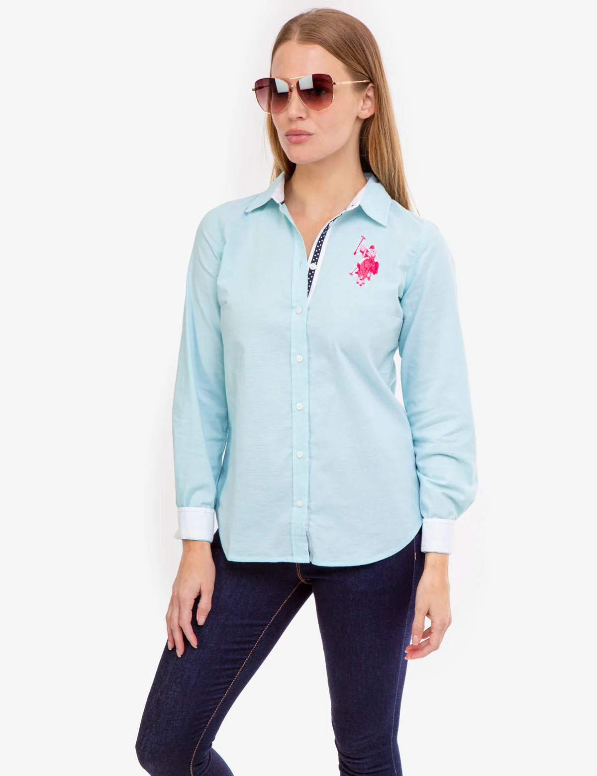 U.S Polo Assn Solid Stretch a Oxford Shirt
