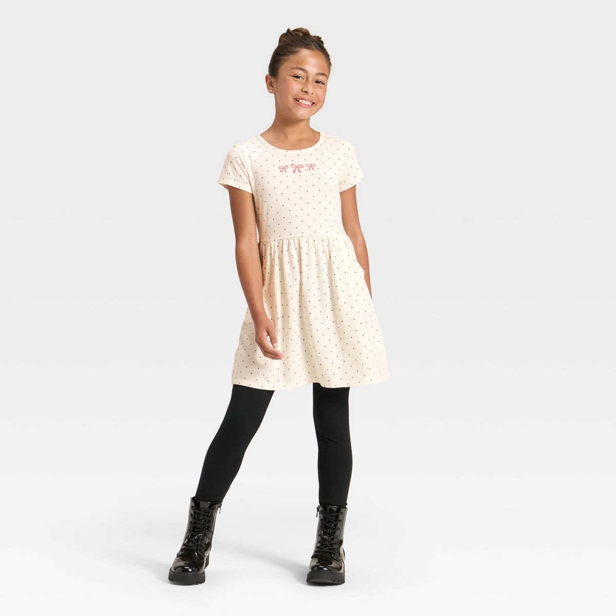 Cat & Jack-Vestido de punto de manga corta para niña - Cat & Jack™