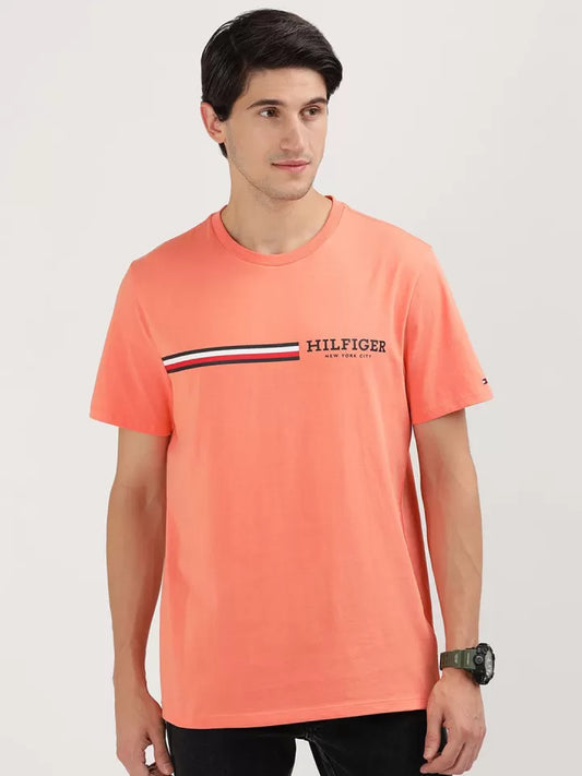 Tommy Hilfiger Mandarín Collar Cotton T-Shirt