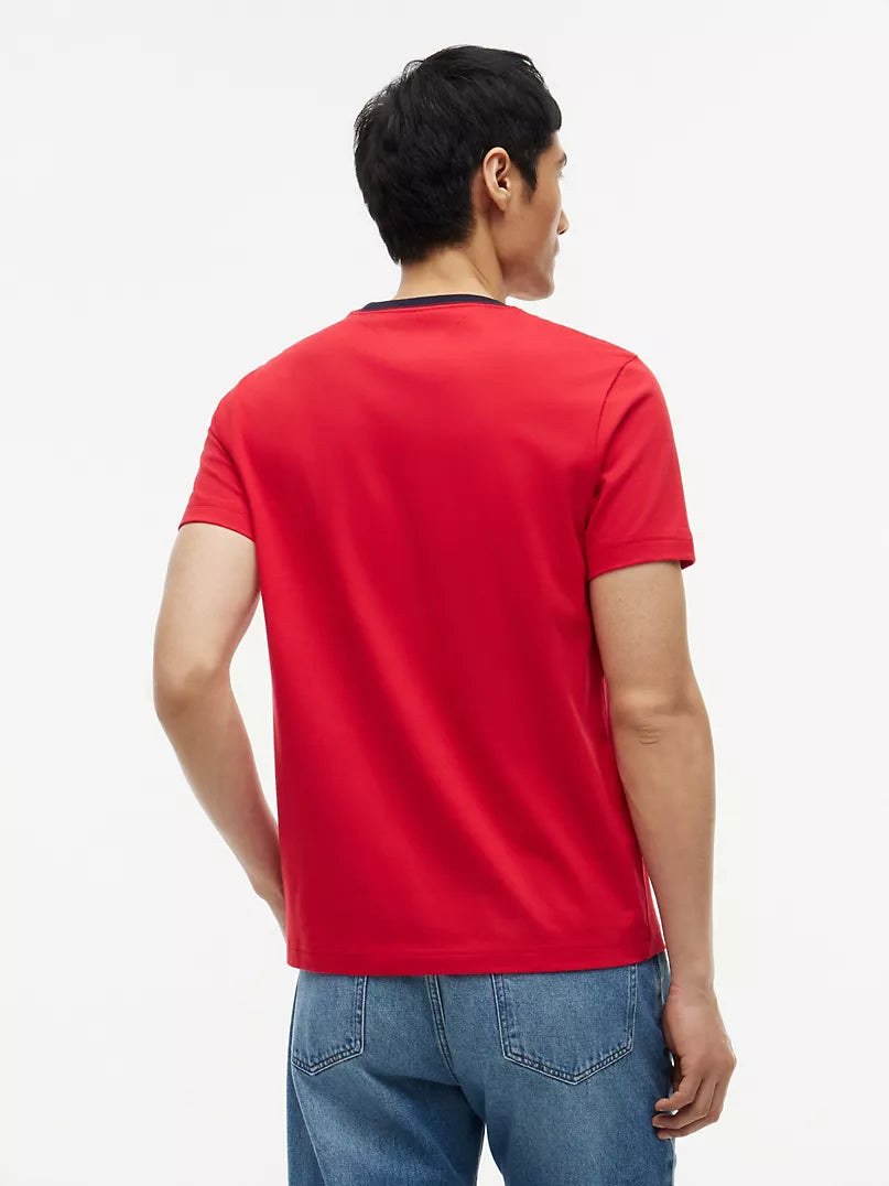 Tommy Hilfiger-Embroidered Flag Logo T-Shirt