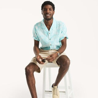 Nautica-Linen Short-Sleeve Camp Shirt