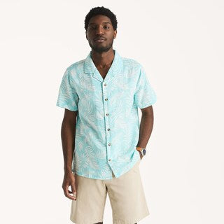 Nautica-Linen Short-Sleeve Camp Shirt