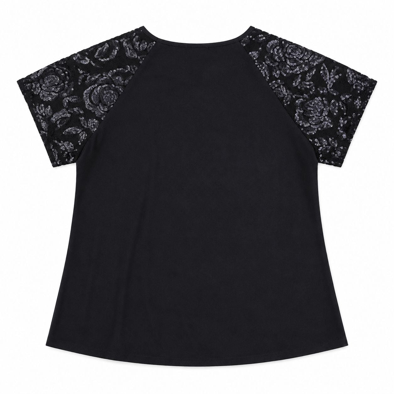 Agaci Summer V Neck Casual Shirts Lace Short SleeveTops