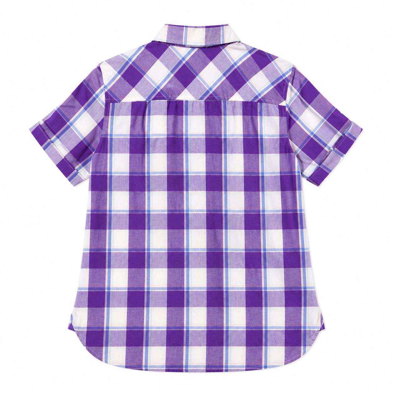 Tommy Hilfiger purple and white plaid shirt womens