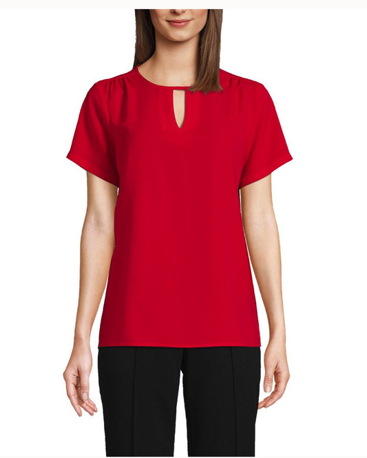 Michael Kors Women's Keyhole Crepe Blouse