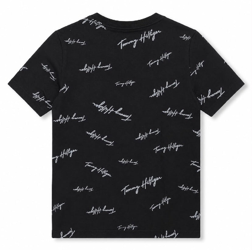 Tommy Hilfiger Kids' Signature Flag Stripe Logo T-Shirt