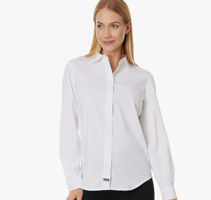 US Polo ASSN Solid Stretch Poplin Shirt