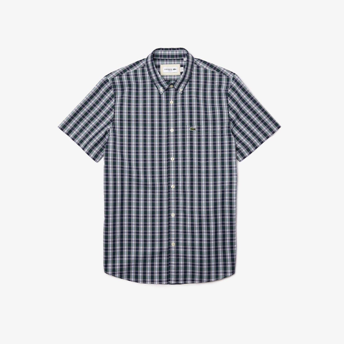 Lacoste Men's Slim Fit Checked Poplin Shirt