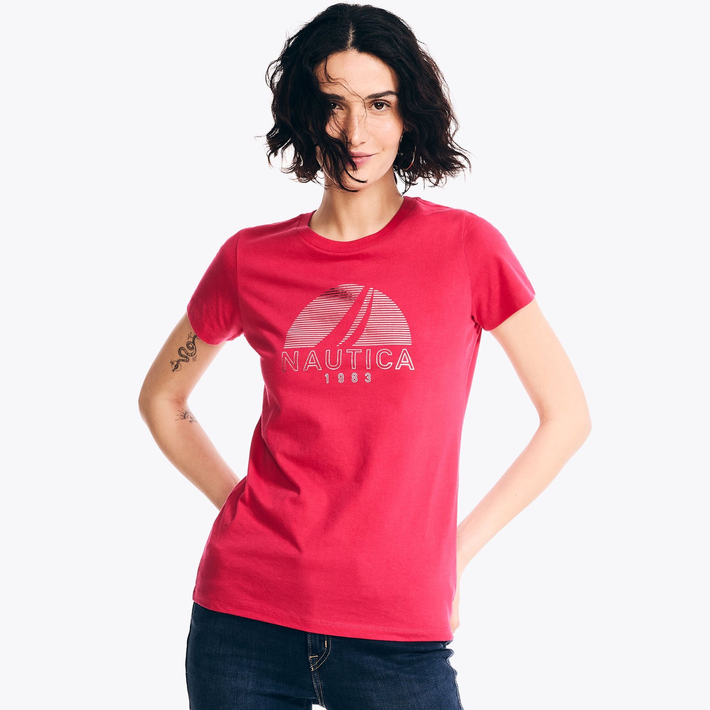 Nautica Sustainably Crafted Foil Logo Graphic T-Shirt