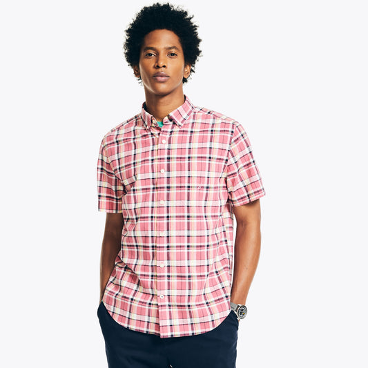 Nautica Sustainably Crafted Plaid Short Sleeve Shirt