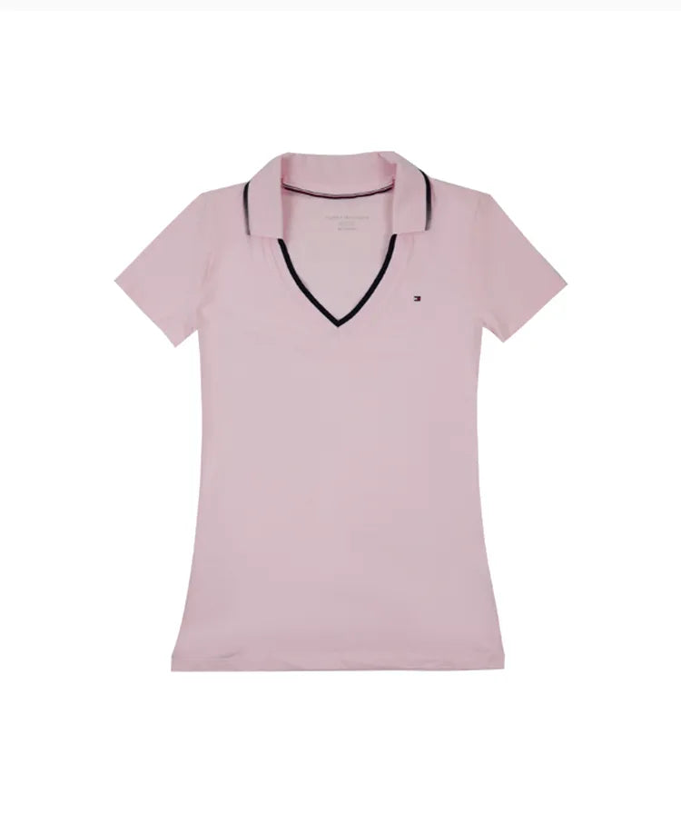 Tommy Hilfiger Wanita Pendek Sleeve Polo Shirt