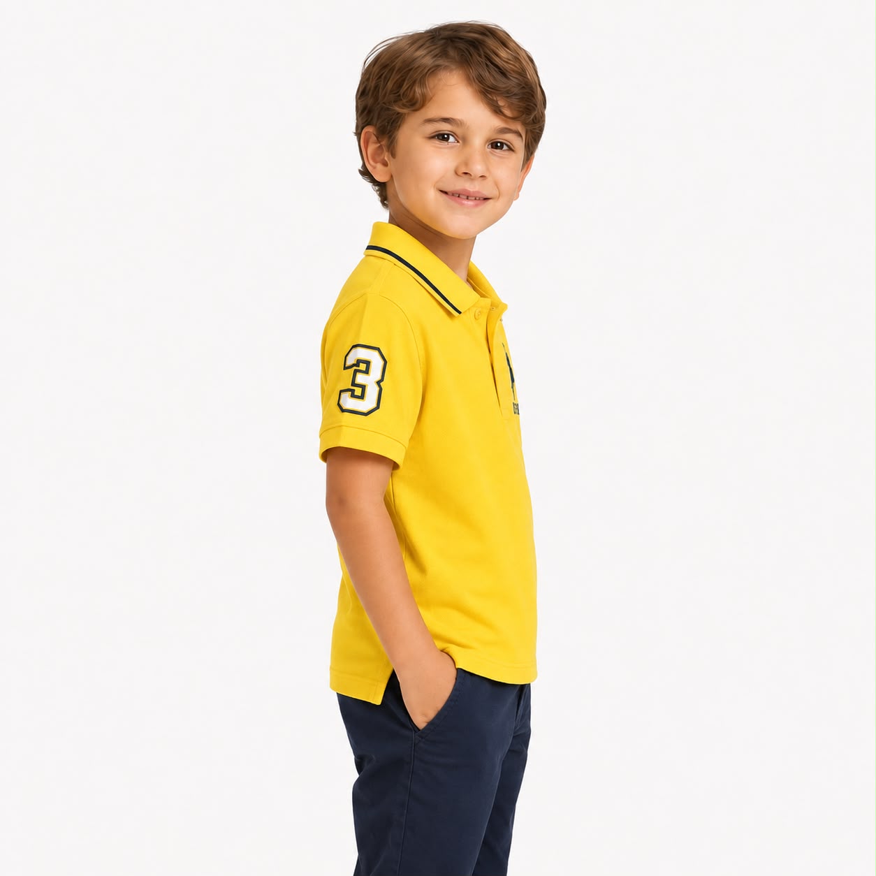 Us Polo Assn Yellow polo shirt for boy