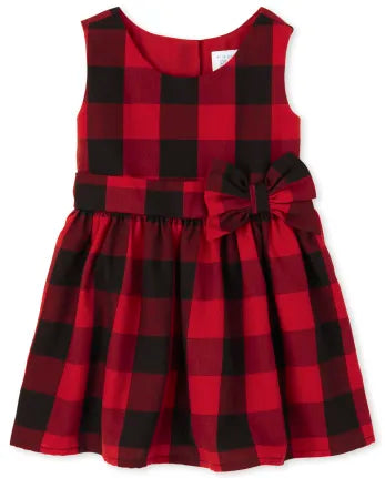 The Children’s Place Toddler Girls Buffalo Plaid Dress