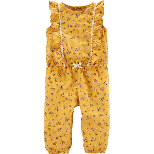 Carter’s Floral Flutter Jumpsuit - Baby Girl