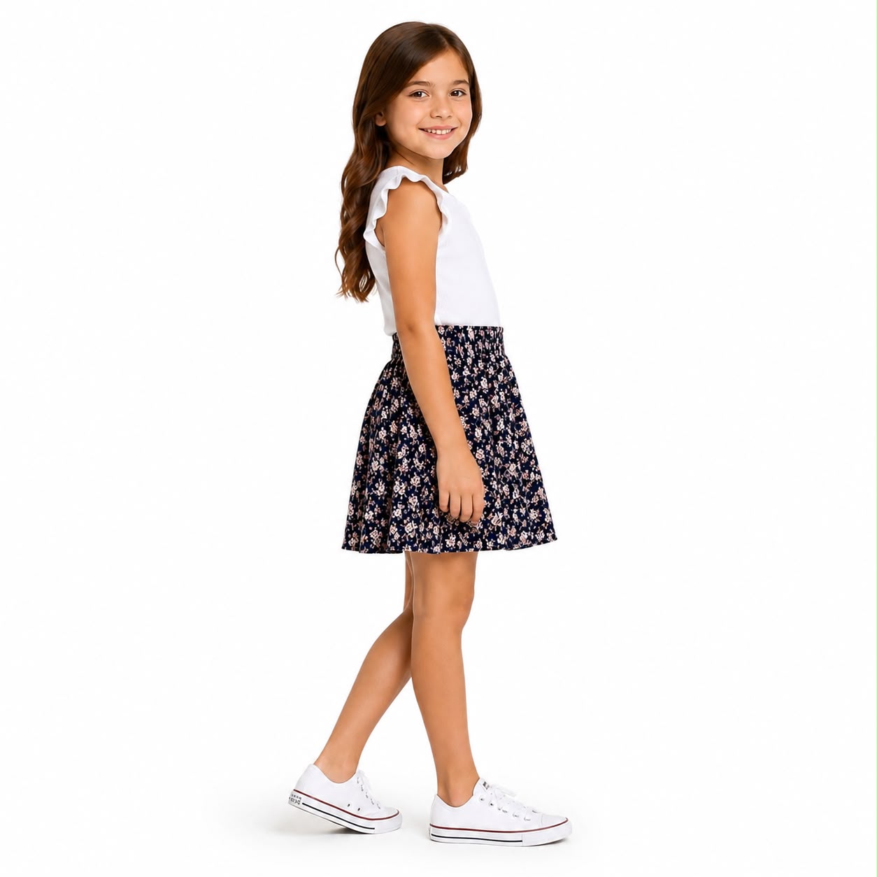 Miss Daisy Short evasé cut skirt