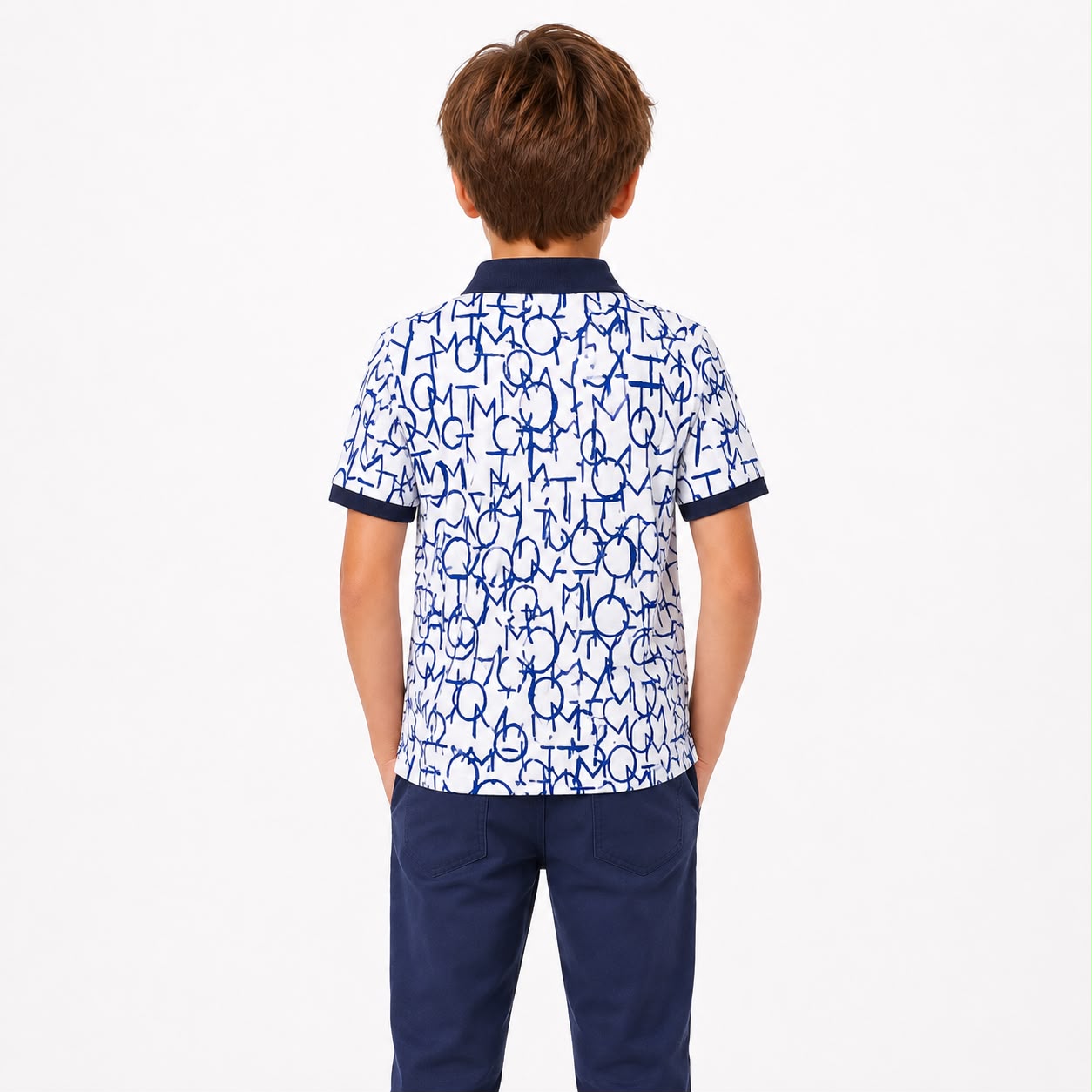 Tommy Hilfiger Brand Print Polo T-Shirt