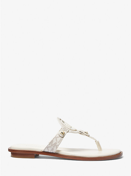 Michael Kors Aubrey Cutout Leather T-Strap Sandal