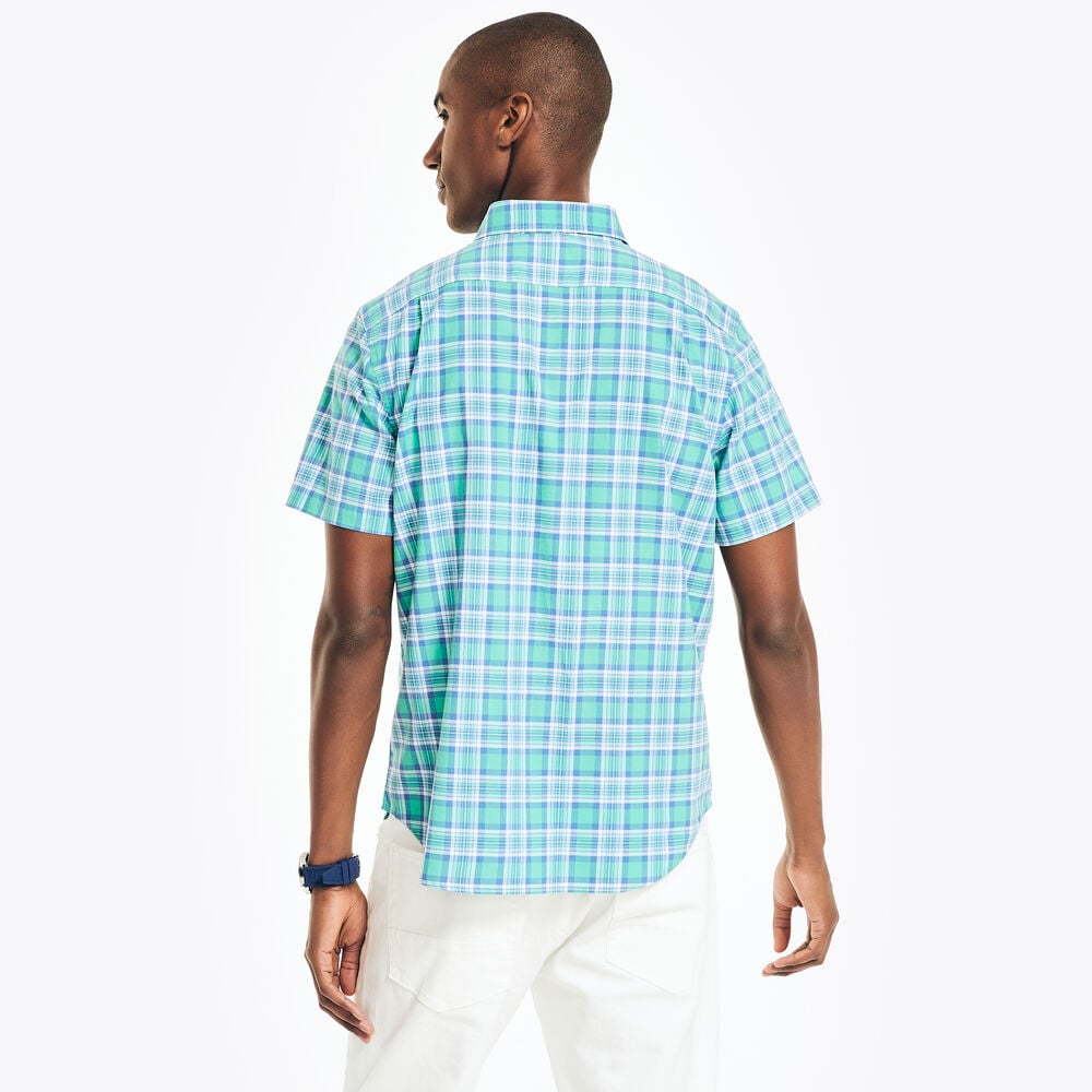 Nautica Sustainably  Crafted Plaid Short Sleeve Shirt