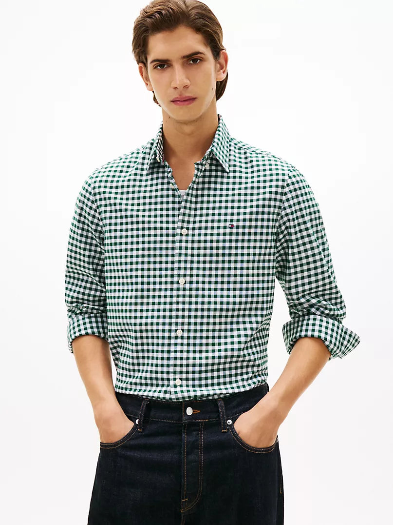 Tommy Hilfiger-Slim Fit Stretch Gingham Oxford Shirt