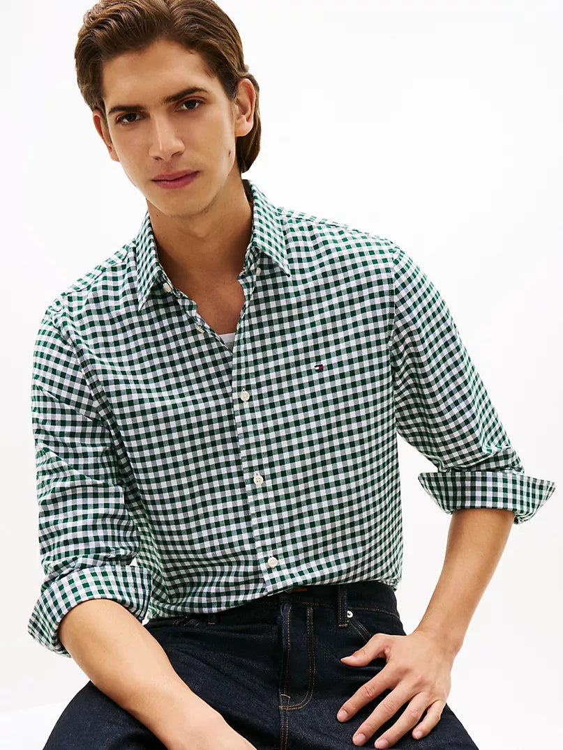 Tommy Hilfiger-Slim Fit Stretch Gingham Oxford Shirt