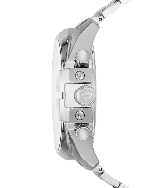 Diesel Men's Mega Chief Chronograph Silver Tone Stainless Steel Watch