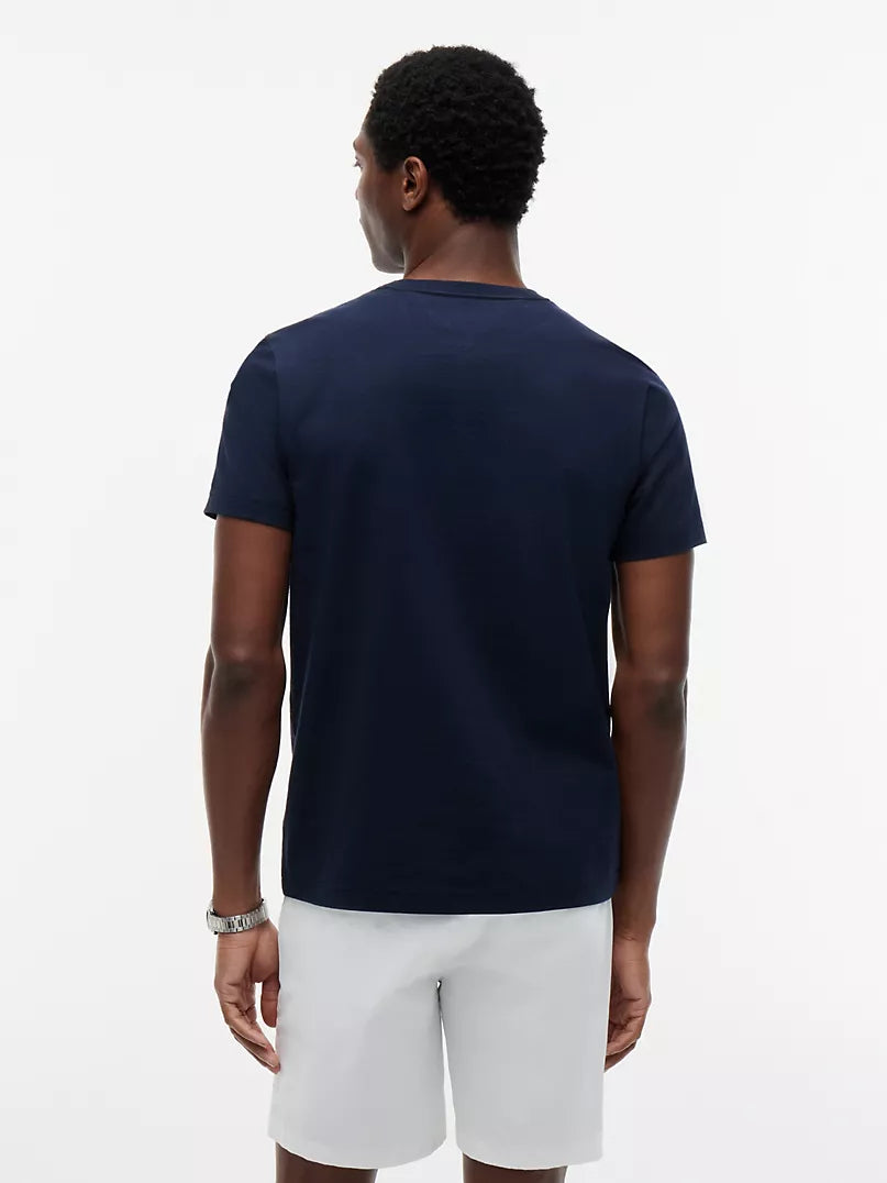 Tommy Hilfiger-Embroidered Flag Logo T-Shirt
