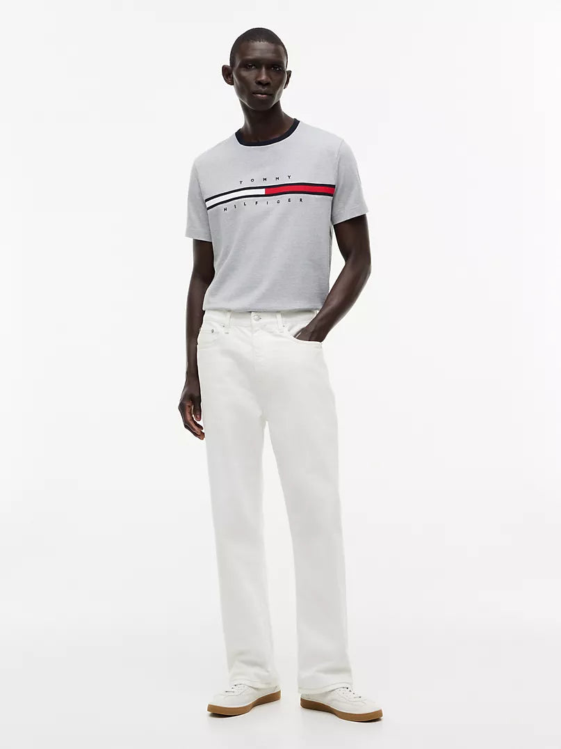 Tommy Hilfiger-Embroidered Flag Logo T-Shirt
